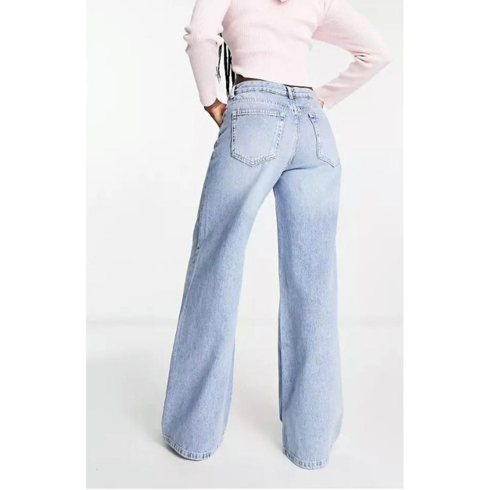 Perfect wide leg slouch jeans in medium blue, new! Size 6 (EUR 38, MEX 28) - Picture 2 of 4